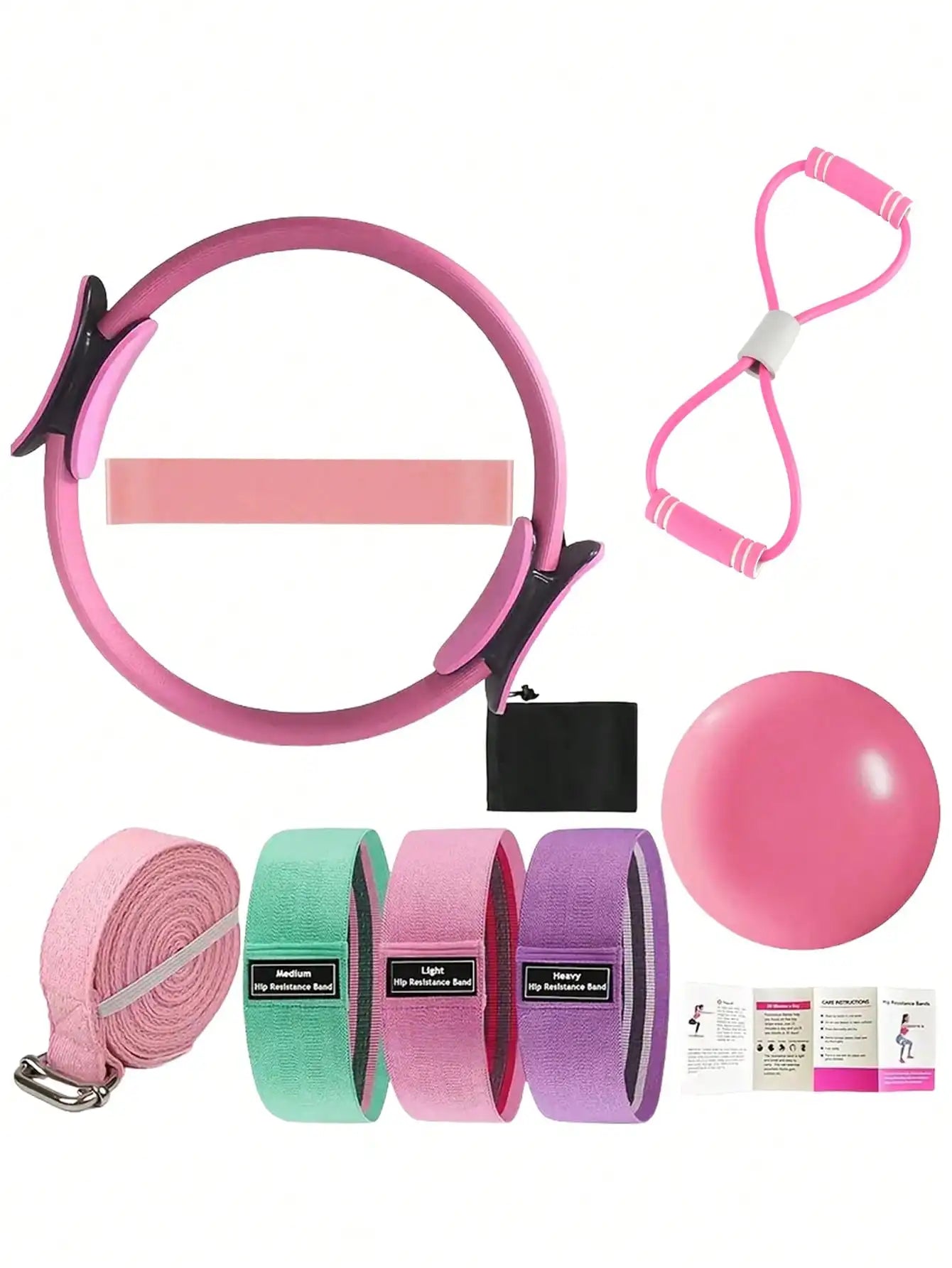Pilates Yoga Fitness Set For Home Gym And Women Training