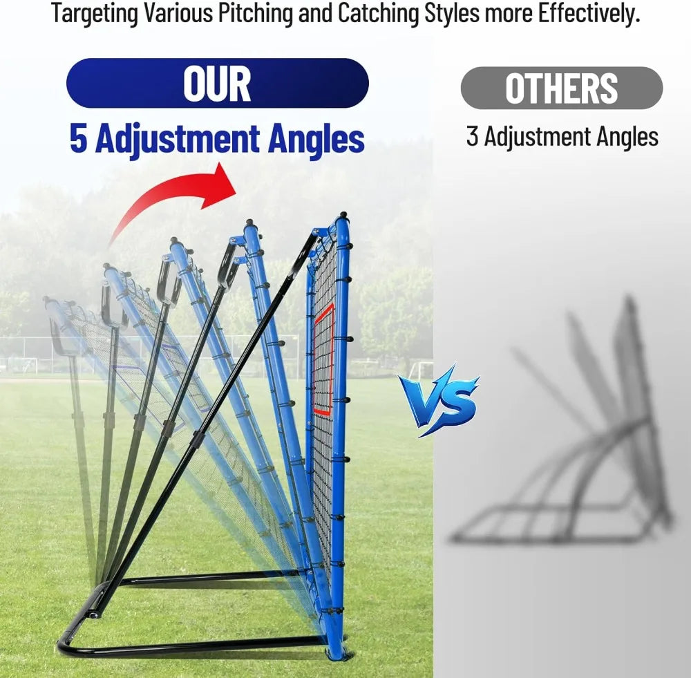 Baseball Rebounder Net With 5 Return Angles For Training