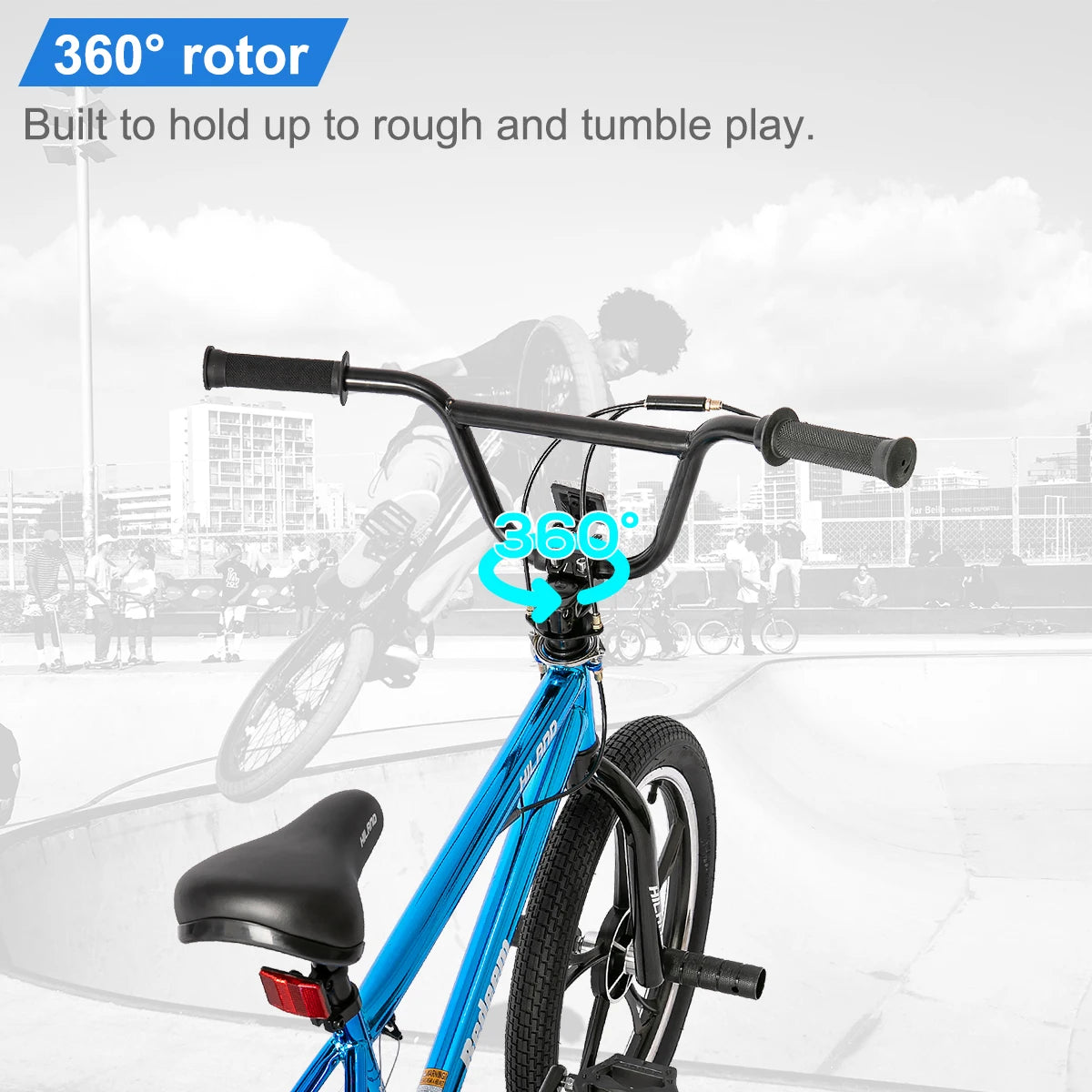 Hiland Kids BMX Bike Freestyle With 360 Degree Rotor Pegs