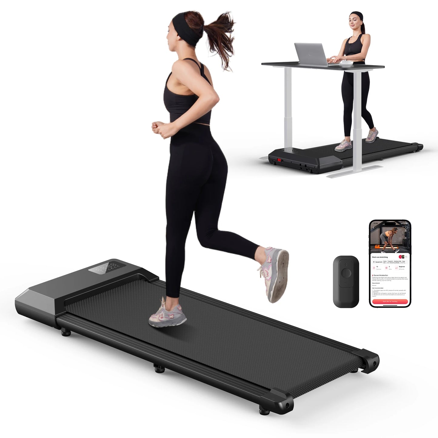 Superun 2in1 Treadmill For Home 2.5HP LCD Display Bluetooth
