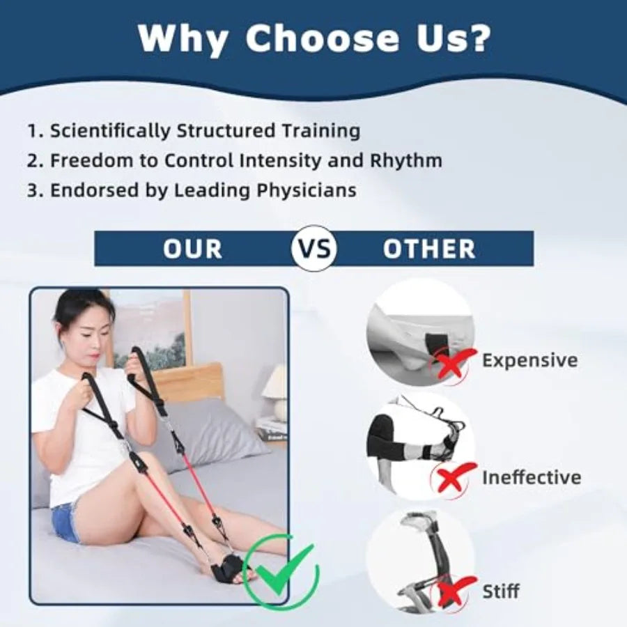 Knee Replacement Recovery Aids Leg Stretcher for Hip and Knee Rehab