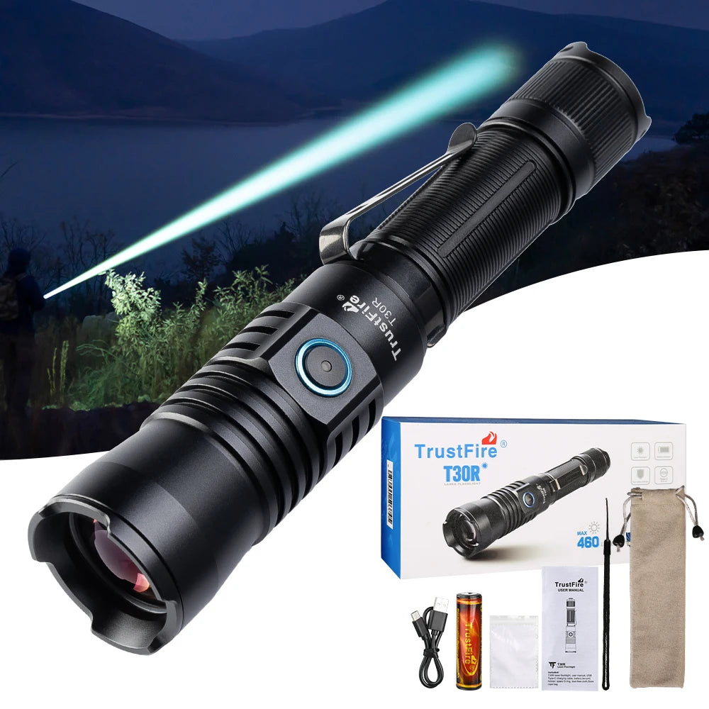 TrustFire T30R 1100M Tactical Flashlight 18650 USB Rechargeable