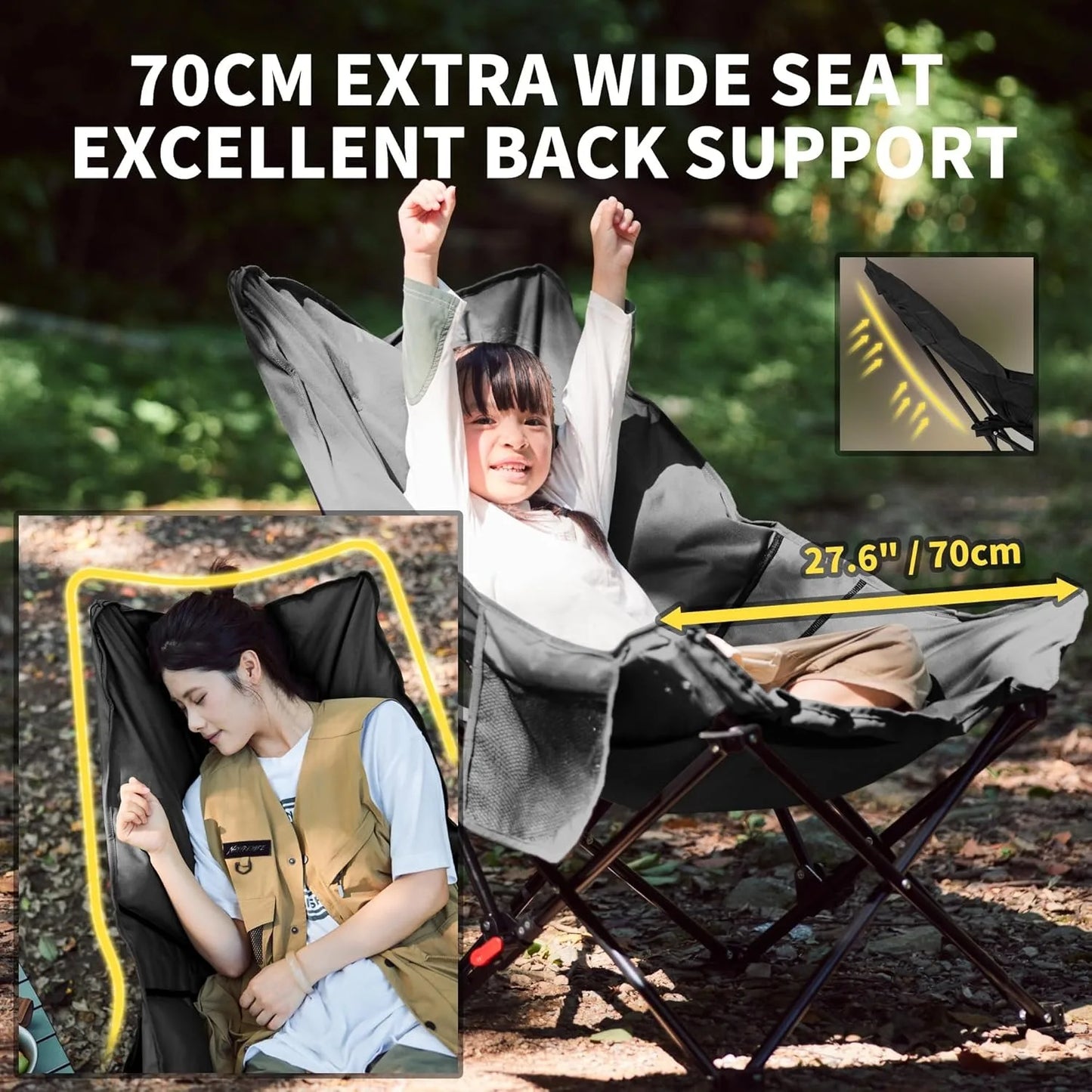 Naturehike Sea Star Recliner Outdoor Folding High Back Moon Chair