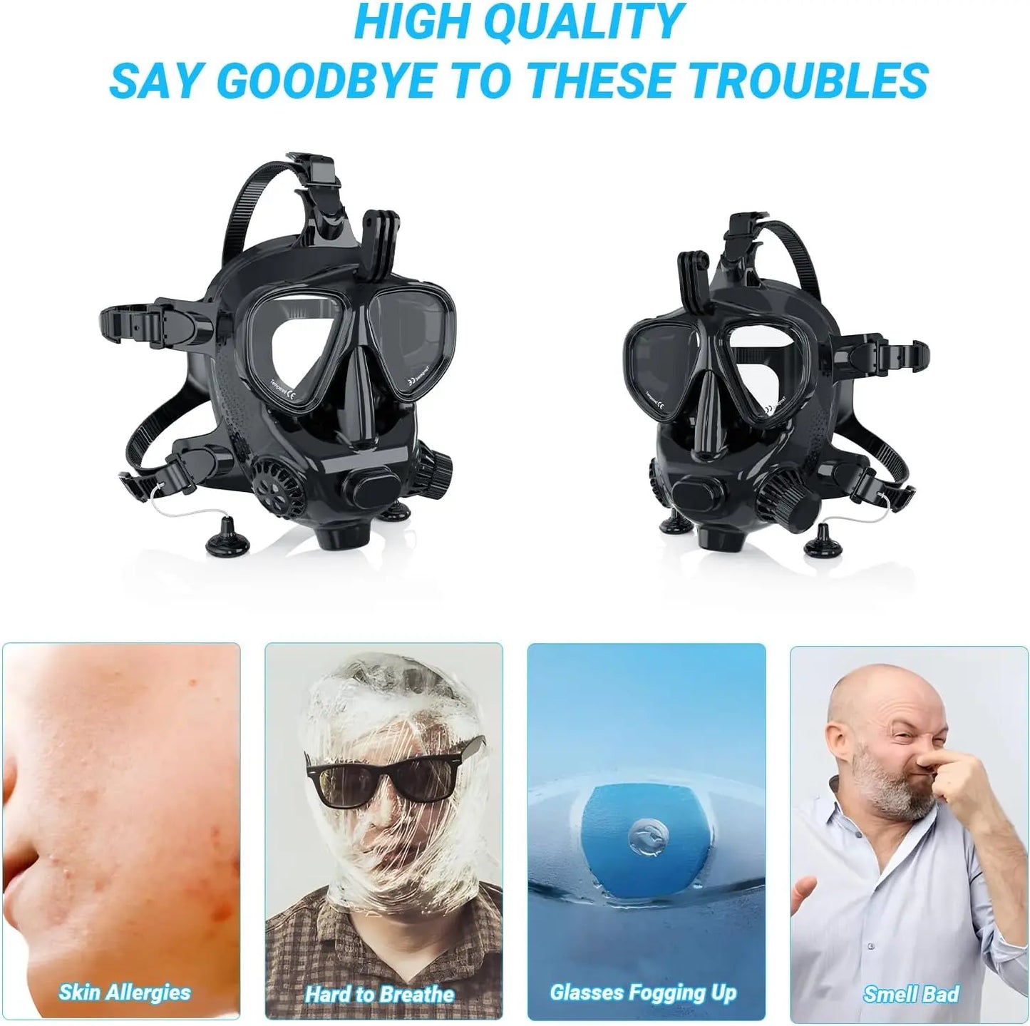 Full Face Dive Mask for Scuba and Snorkeling