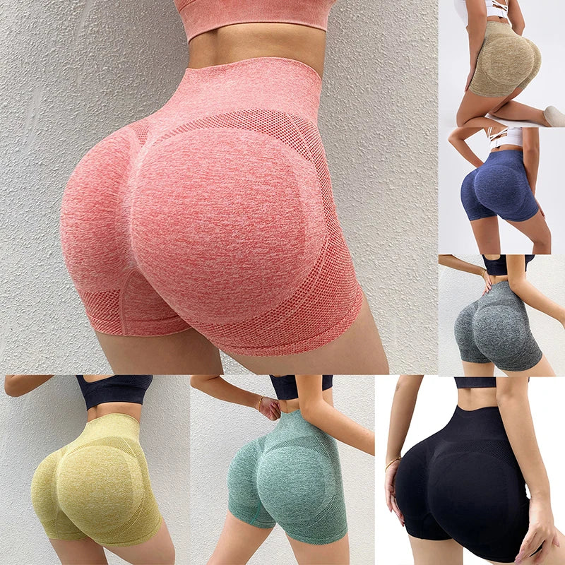 Women High Waisted Quick Dry Sports Shorts For Gym Yoga