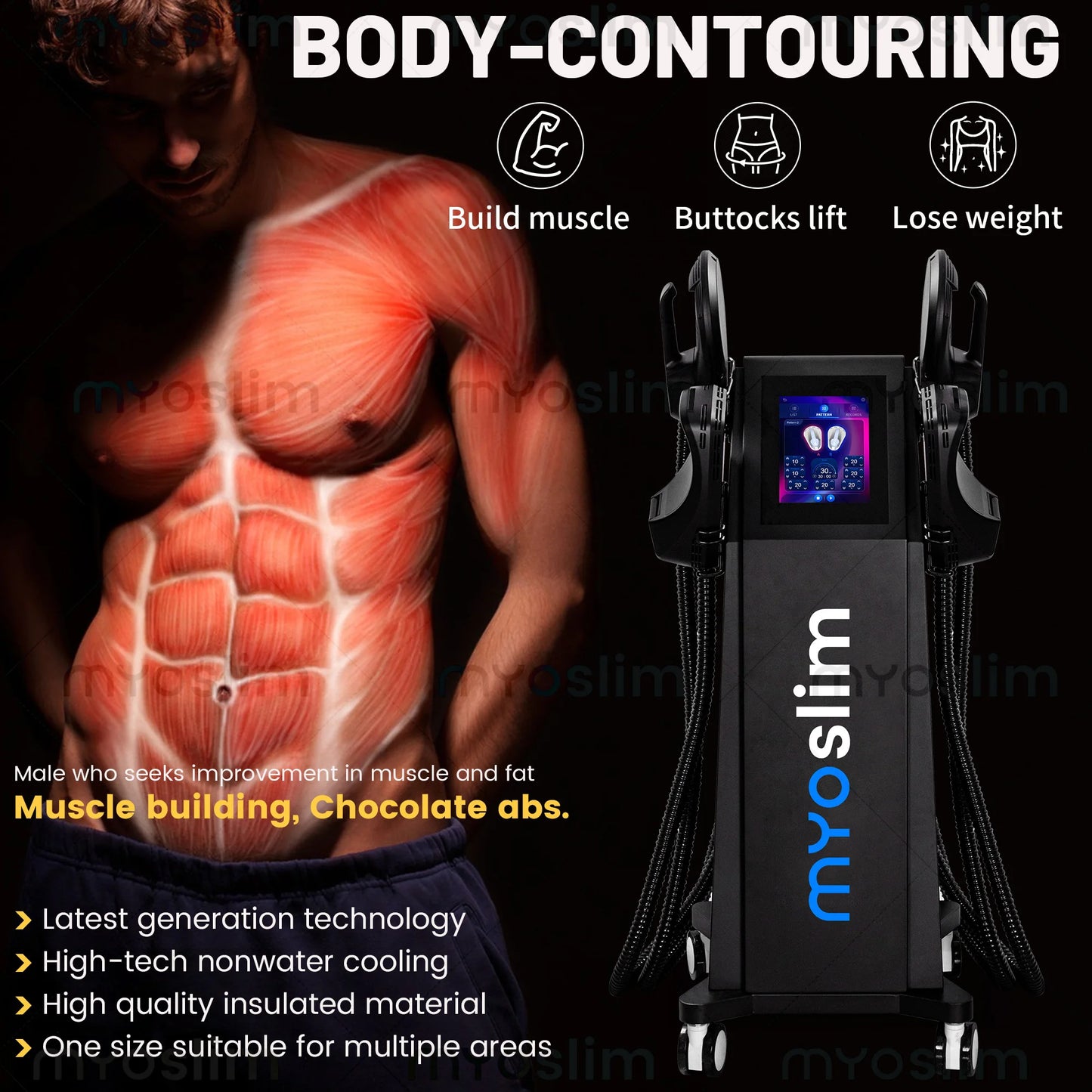 MYOSLIM HIEMT RF EMS Body Sculpt Machine