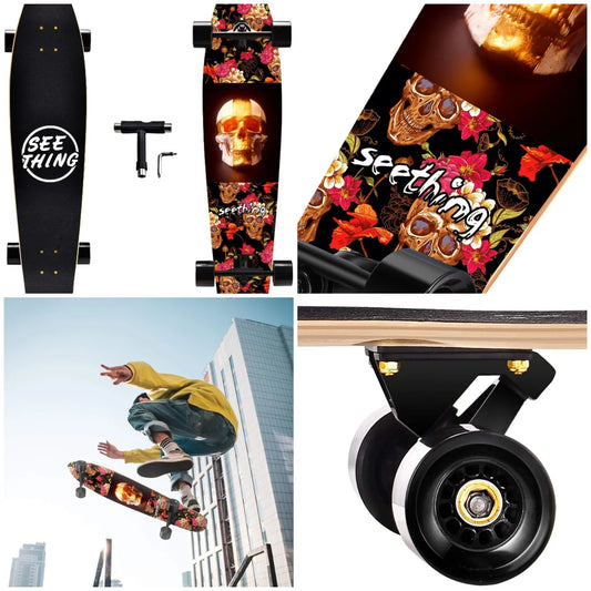 YTYIN Artisan Maple Longboard Cruiser Pintail