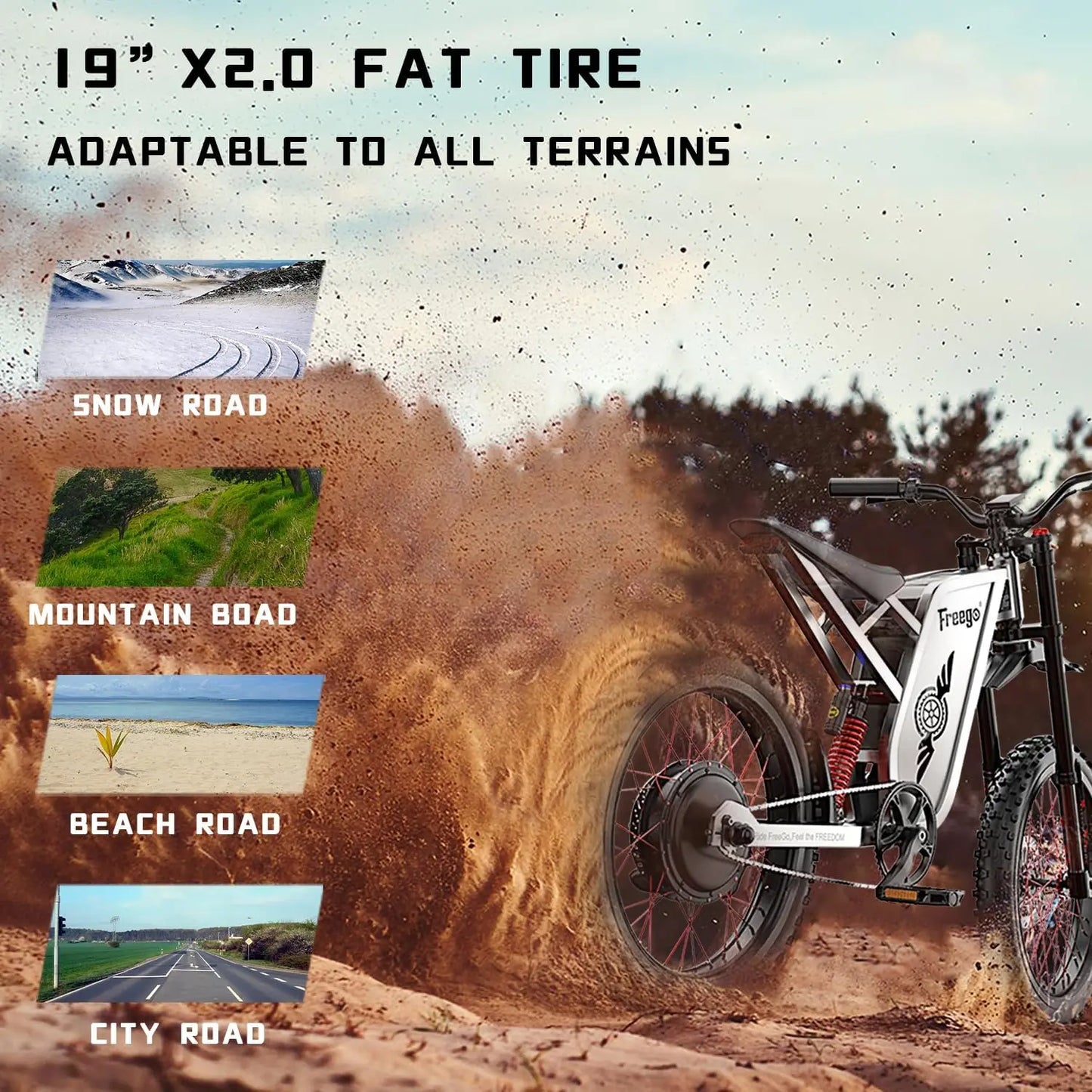 Freego X2Pro Electric Dirt Bike 6000W Peak Battery