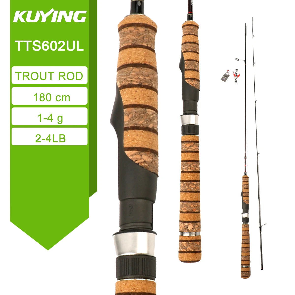 Kuying Teton Carbon Spinning Casting Rod 0.8-8g 1-8lb Fuji Parts Baitcaster