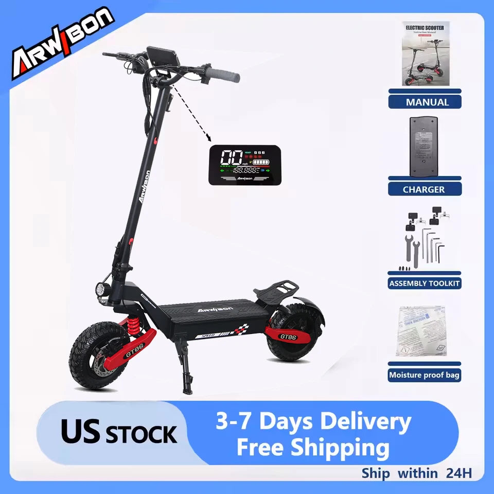 Arwibon GT06 1200W Foldable E-Scooter for Adults