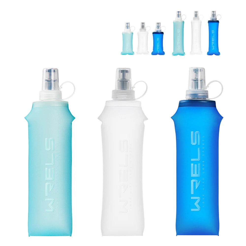 WRELS Soft Flask Collapsible Water Bottle TPU BPA Free
