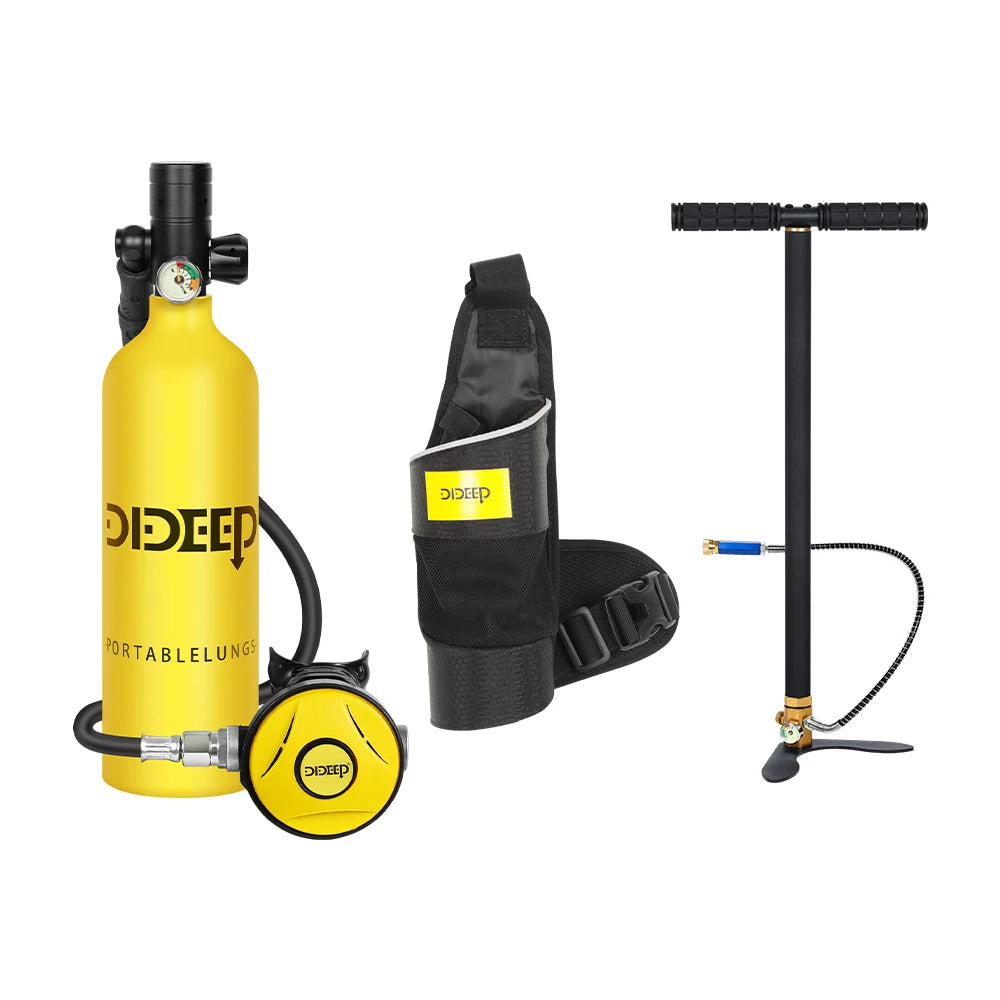 DIDEEP Mini Scuba Tank Set Portable 3000 PSI Underwater Cylinder