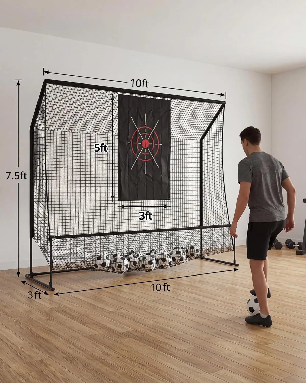 HiMISS 10x7.5Ft Golf Practice Net Indoor Outdoor Swing Chipping Trainer