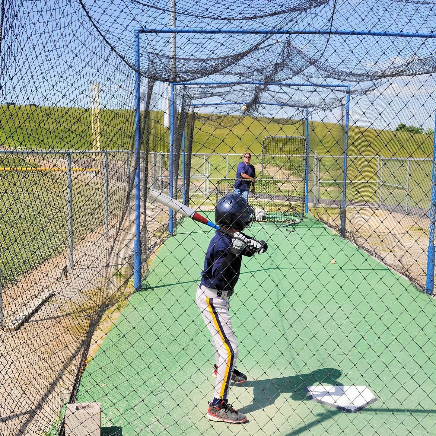 Baseball Batting Cage Net With Frame For Backyard Training
