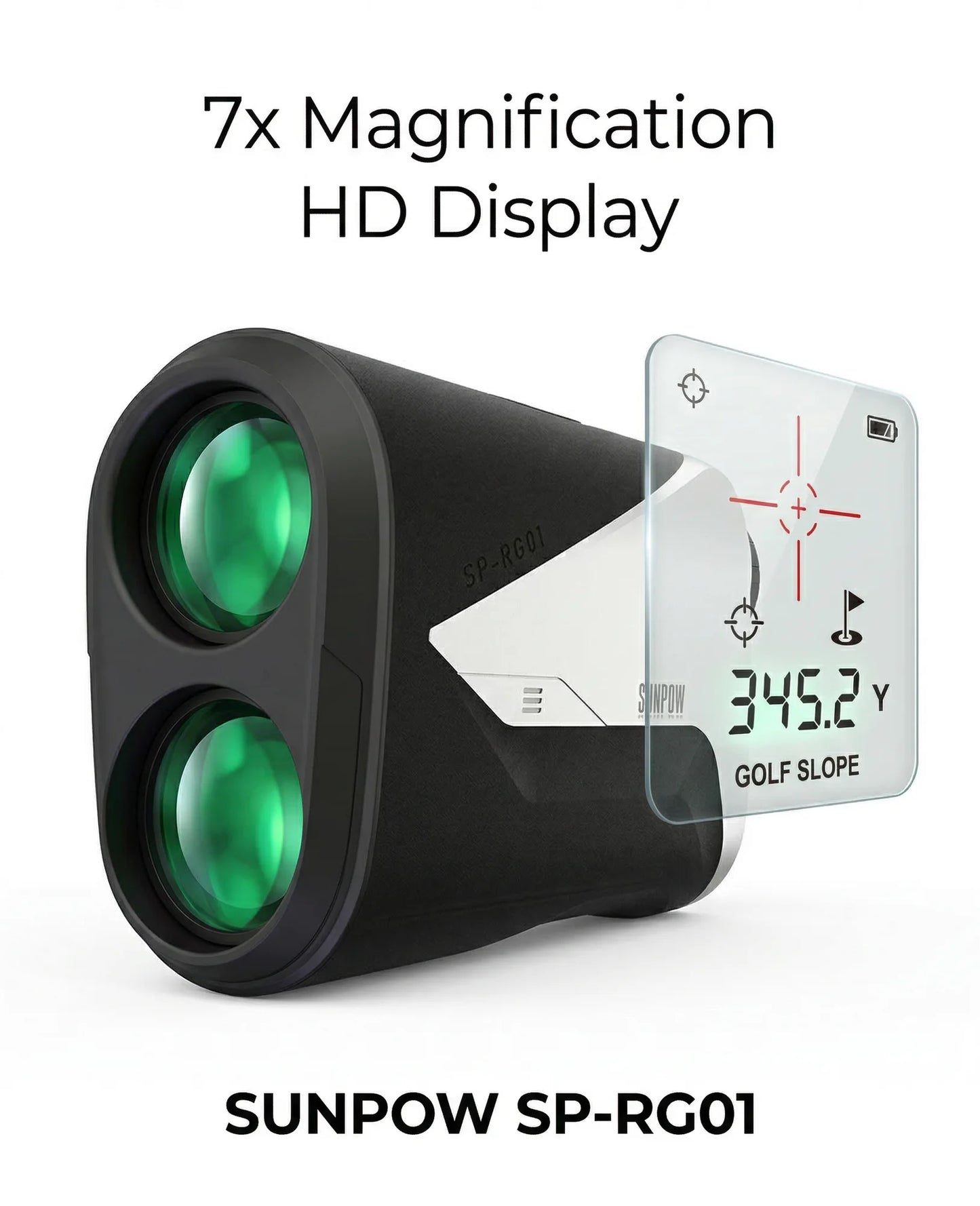 Sunpow Golf Rangefinder With Slope, 1000 Yards, 7x Magnification