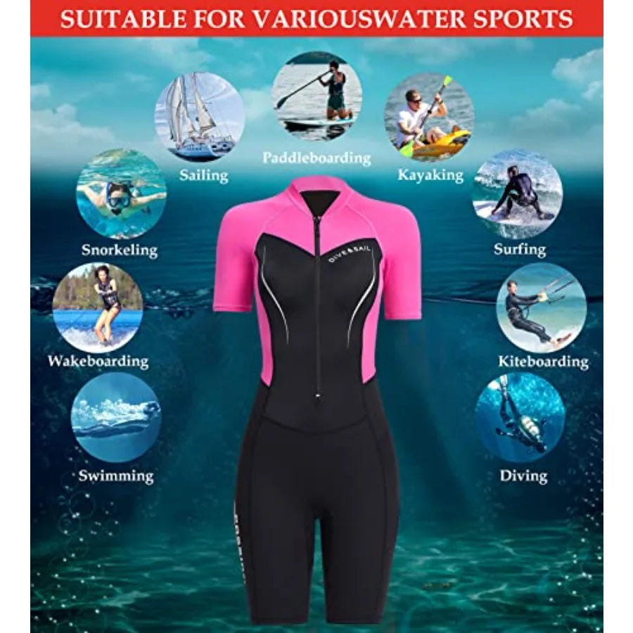 Neoprene Shorty Wetsuit For Snorkeling And Surfing