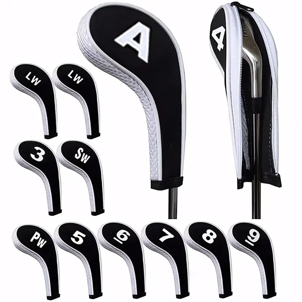 Protective Golf Club Covers 12-Piece Neoprene Driver Head Covers