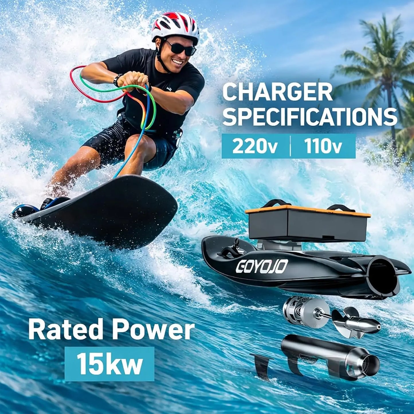 Carbon Fiber Electric Jet Surfboard 15KW for Adults