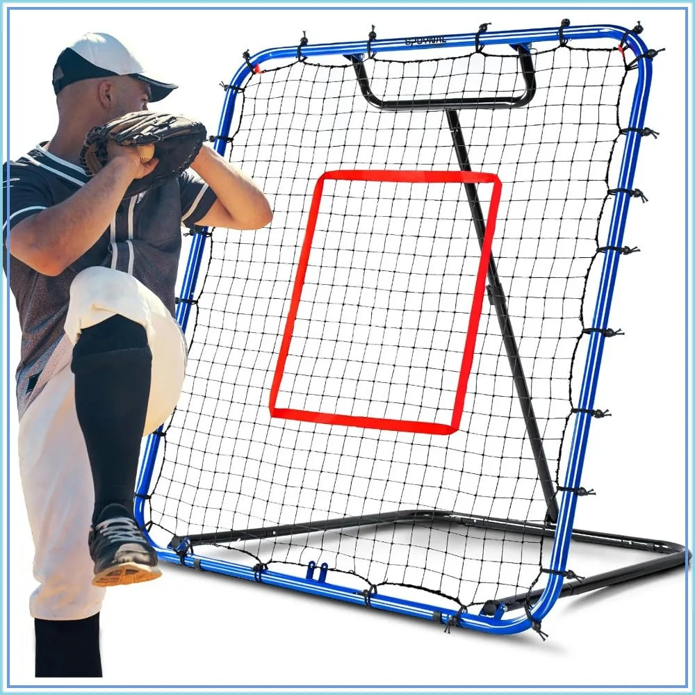 Baseball Rebounder Net With 5 Return Angles For Training