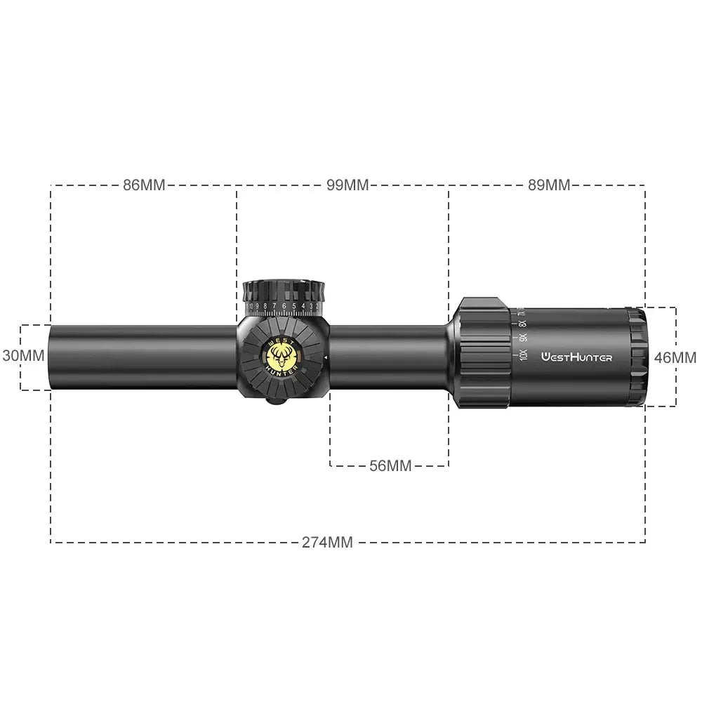 WestHunter HD Gen2 LPVO Riflescope With IR Illumination