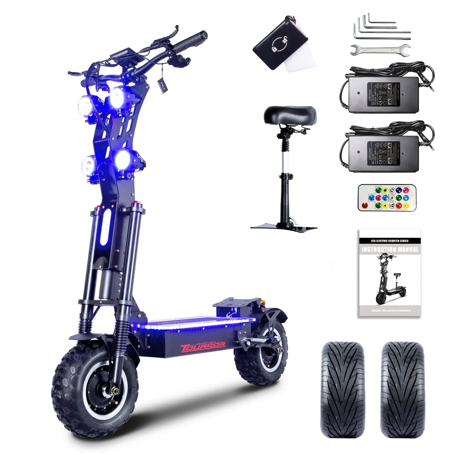 TOURSOR X14 4000W Dual Motor Foldable Electric Scooter