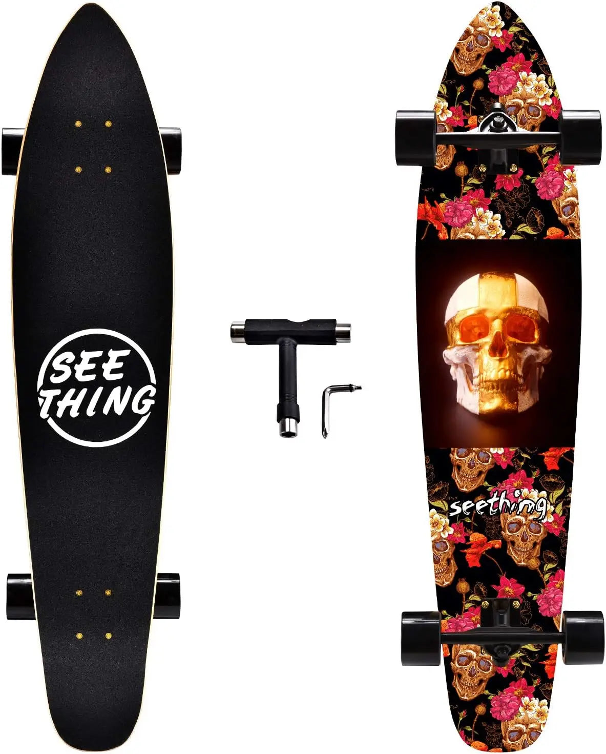 YTYIN Artisan Maple Longboard Cruiser Pintail