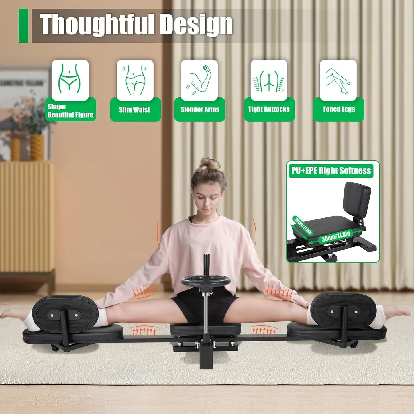 Leg Stretcher and Hip Stretcher for Home Gym and Yoga