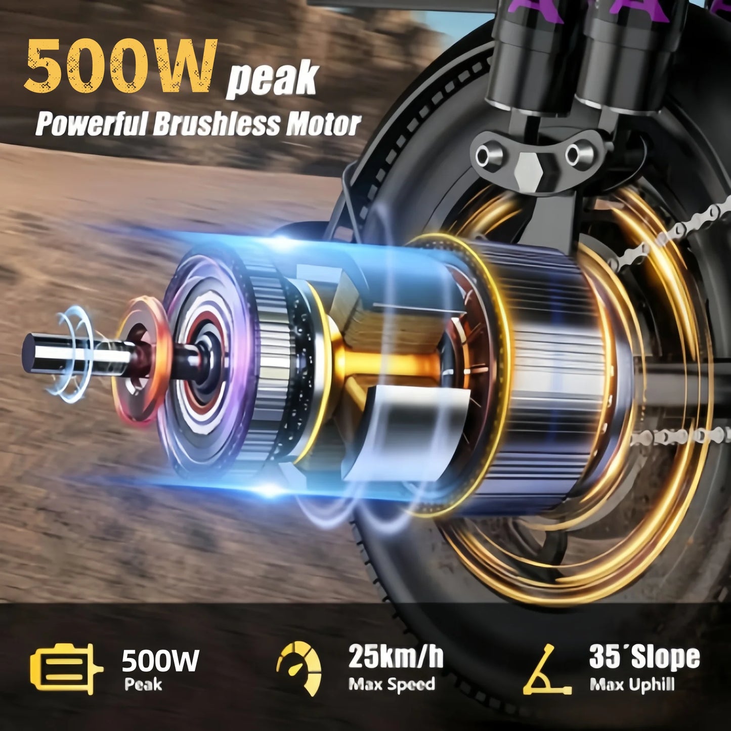 Foldable Electric Bicycle for Adults with 500W Motor