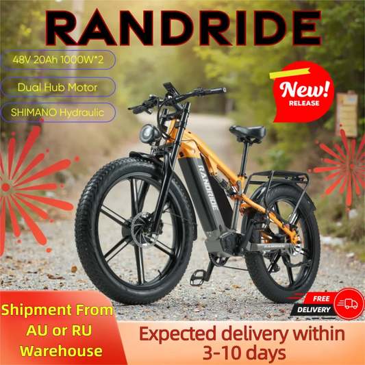 RANDRIDE 2000W Electric Mountain Bike 48V 20Ah 50kmh Off Road