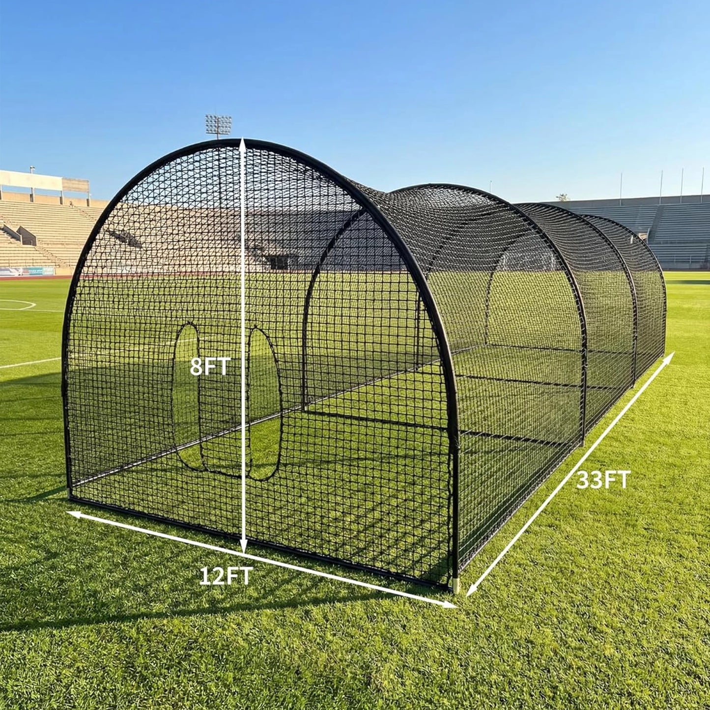 HiMISS Baseball Batting Cage With Frame And Net