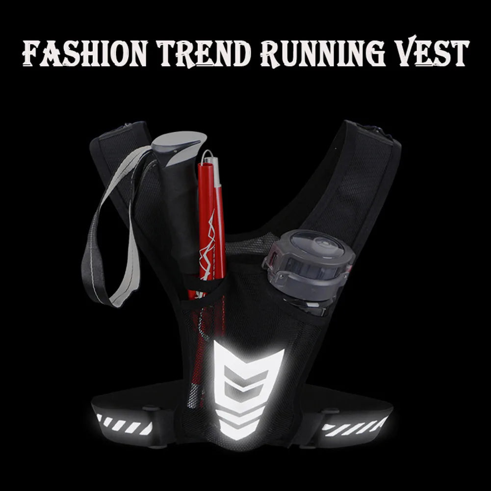 Reflective Running Vest With Phone Holder Chest Bag