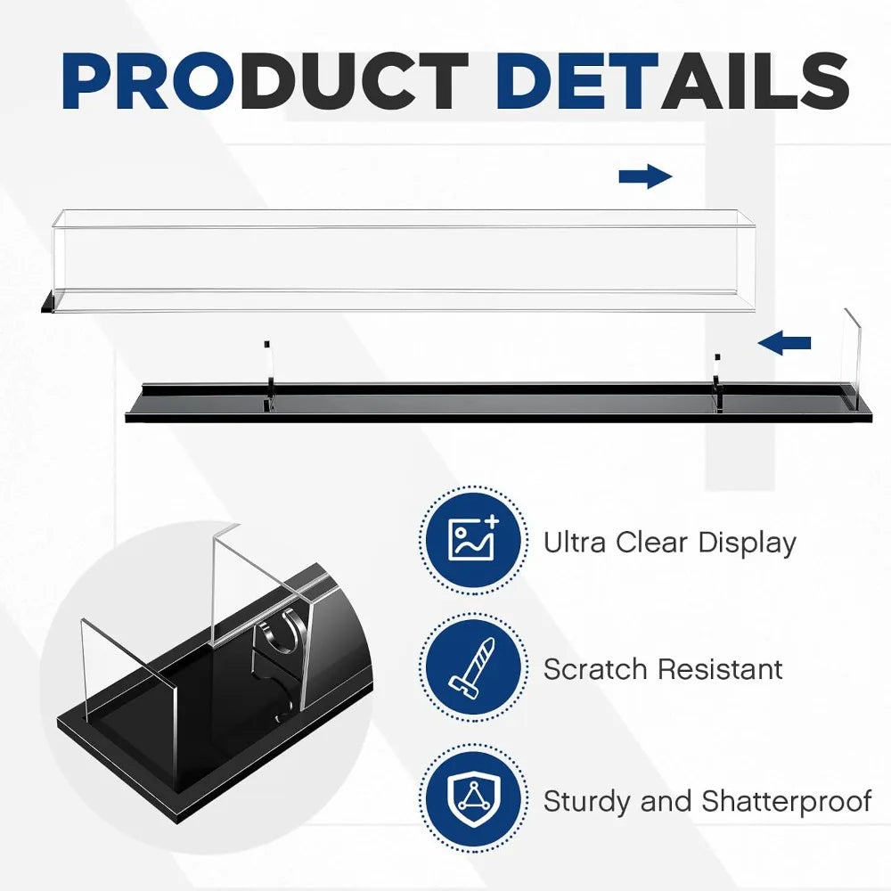 Baseball Bat Display Case With UV Protection, Wall Or Tabletop