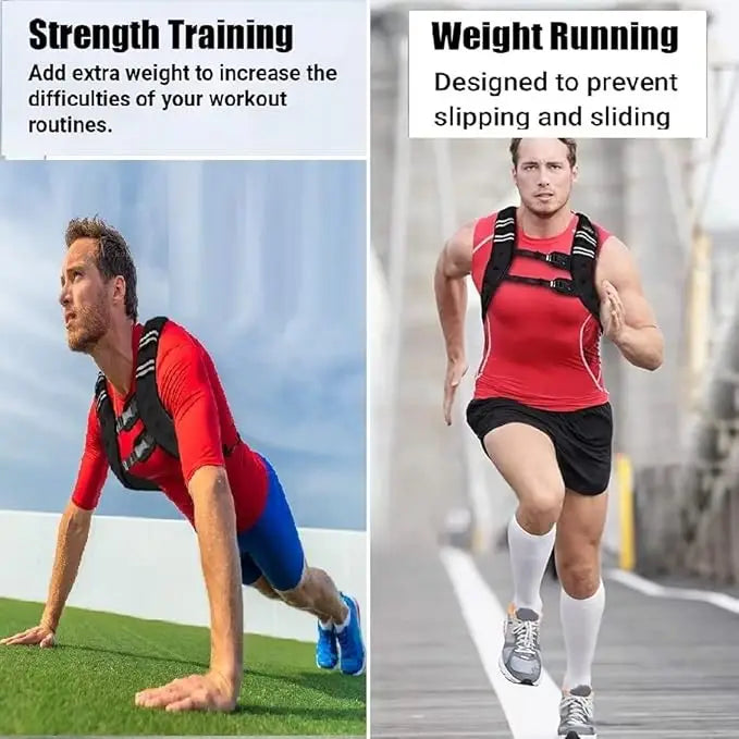 Weighted Vest For Men And Women, 12-30 Lbs Weights Included