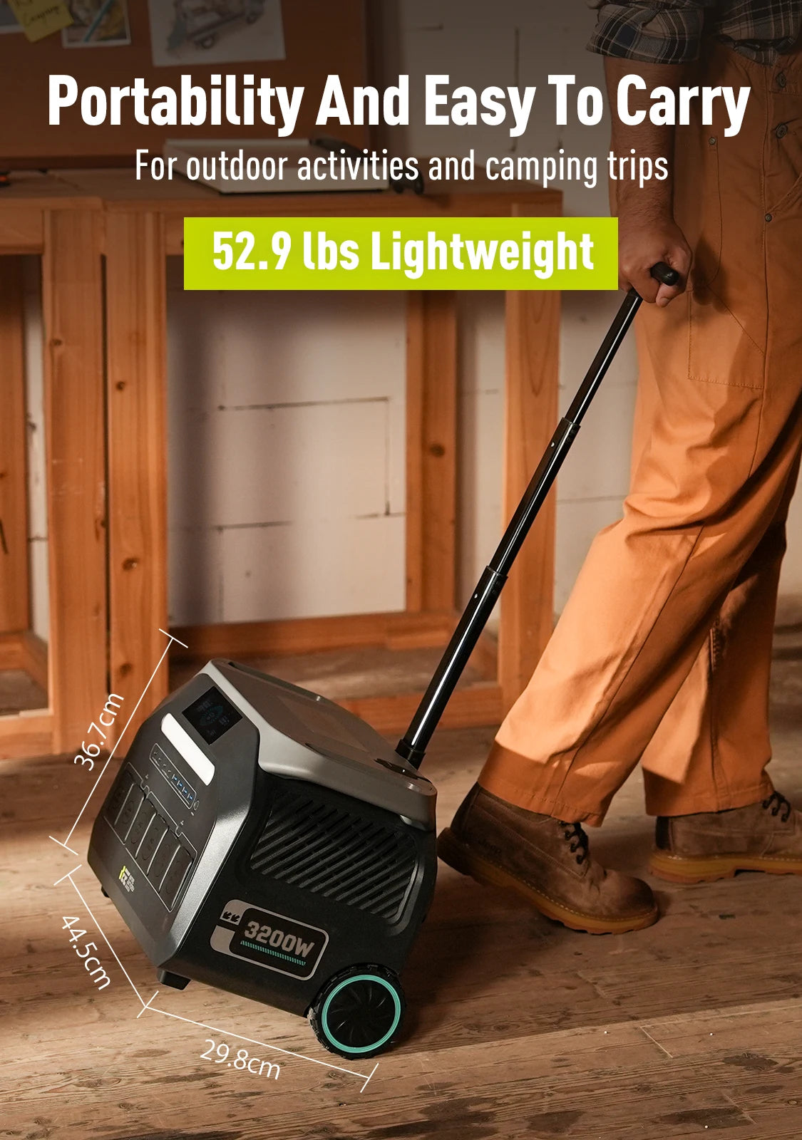 IEE P3200 Portable Power Station 3200W LiFePO4 Solar Generator