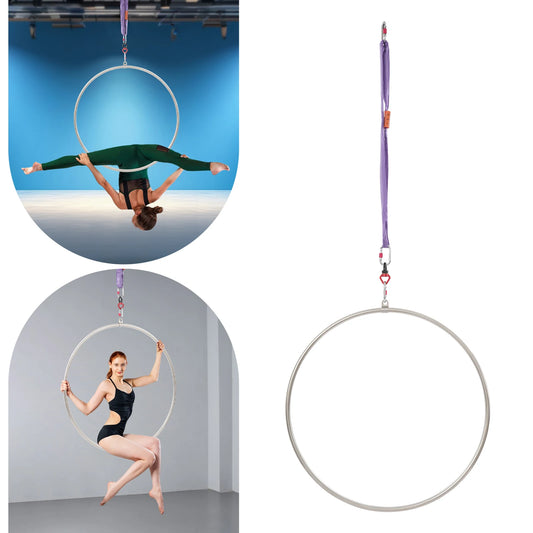 High Load Bearing Yoga Hoop Aerial Dance Circus Ring 95cm/37.4 in Aerial Hoop Kit, Stainless Steel Lyra Hoop, Circus Acrobatic Hoop