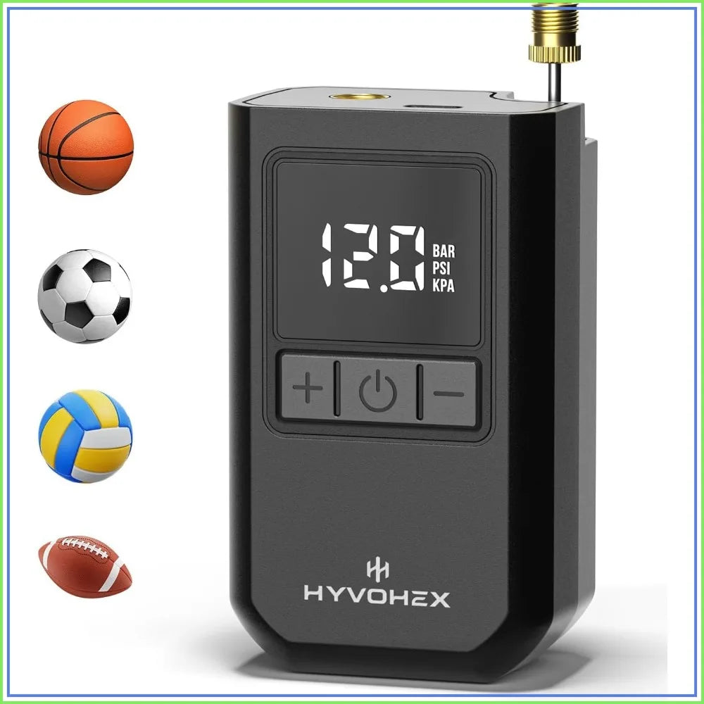 Portable Electric Ball Pump With Digital Display Auto Shut Off