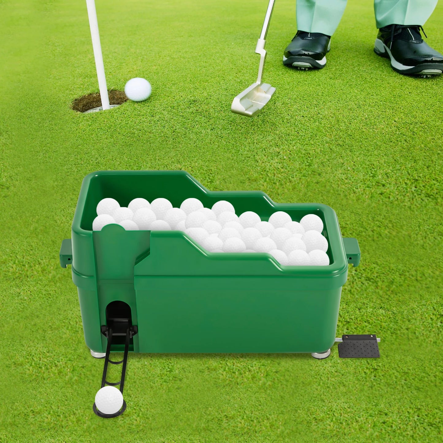 Semi Automatic Golf Ball Dispenser Manual Powerless Training Aid