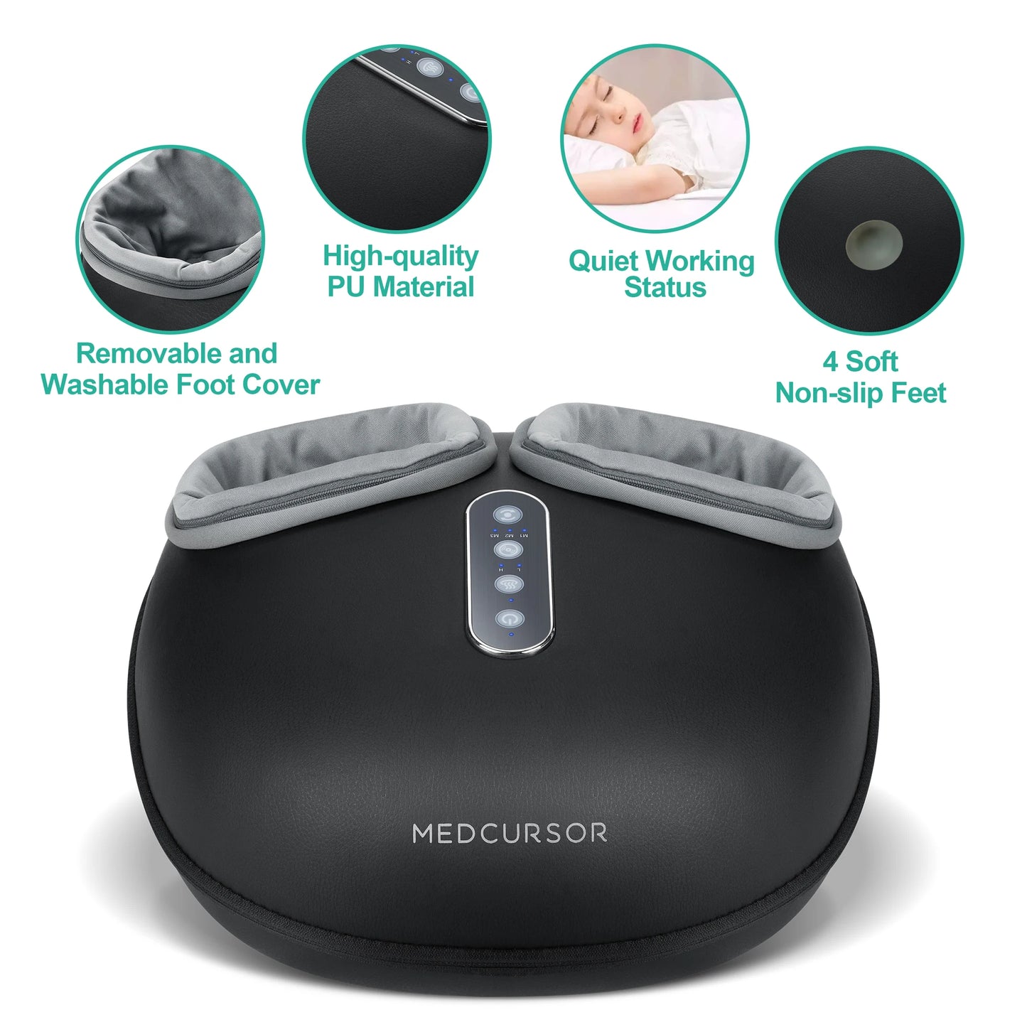 Medcursor Shiatsu Foot Massager With Heat And Rollers