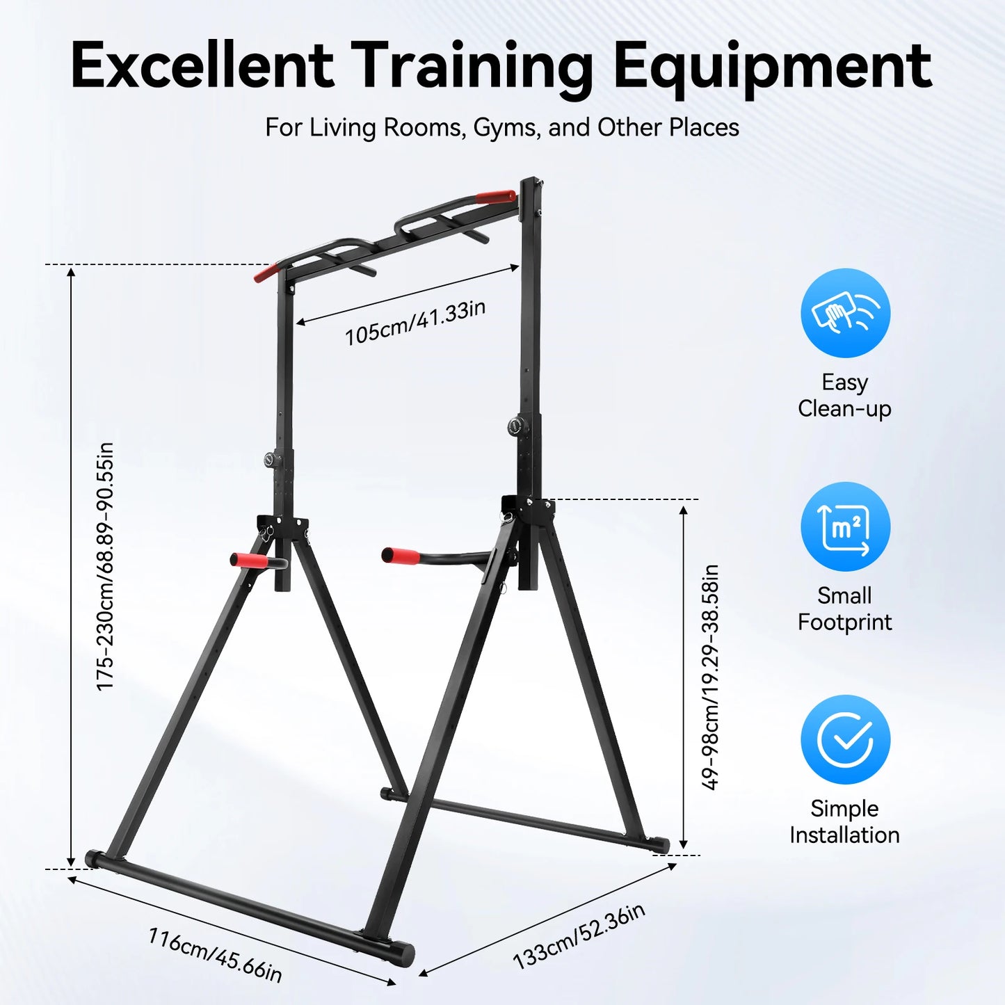 Adjustable Pull Up Station Foldable Triangle Bar 200kg Load