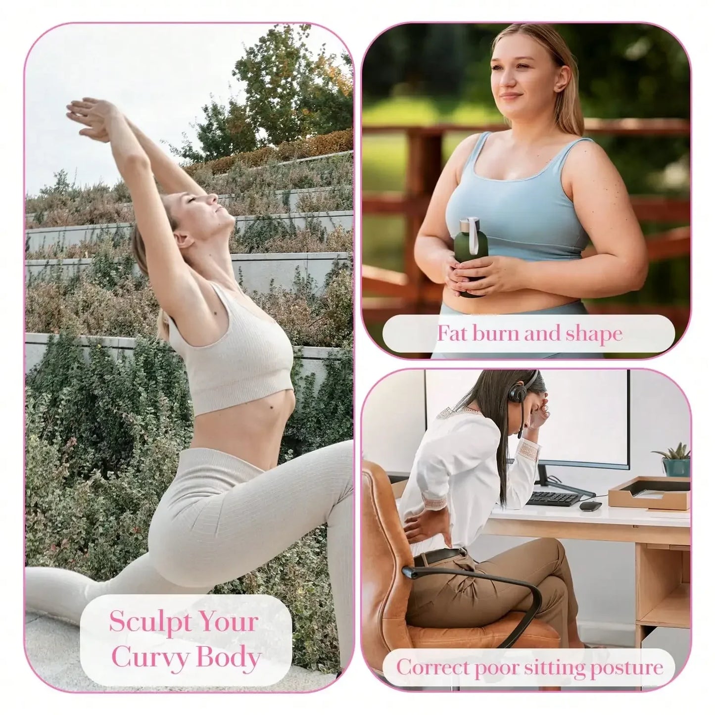 3pc Figure 8 Resistance Band Set for Shoulders and Chest
