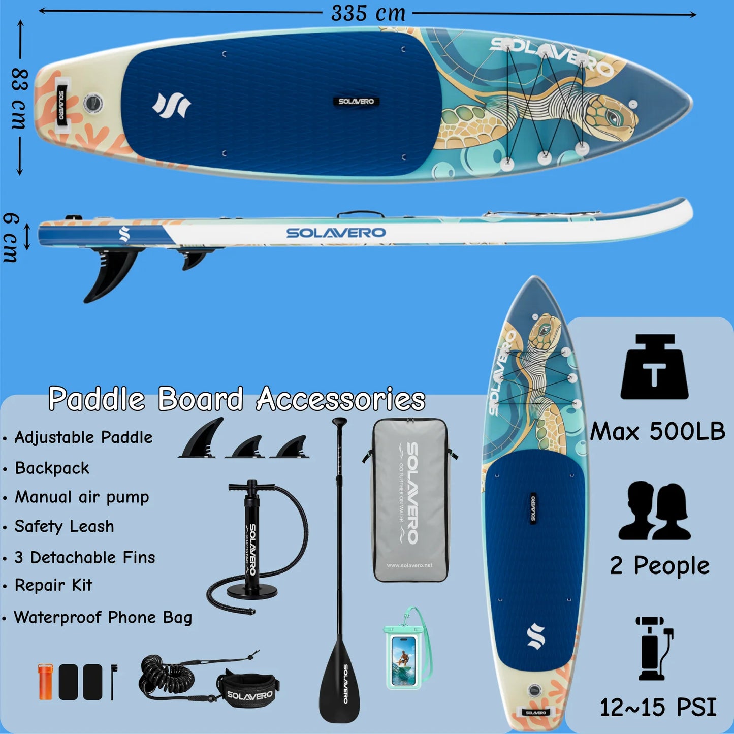 Inflatable Stand Up Paddle Board With Premium Accessories