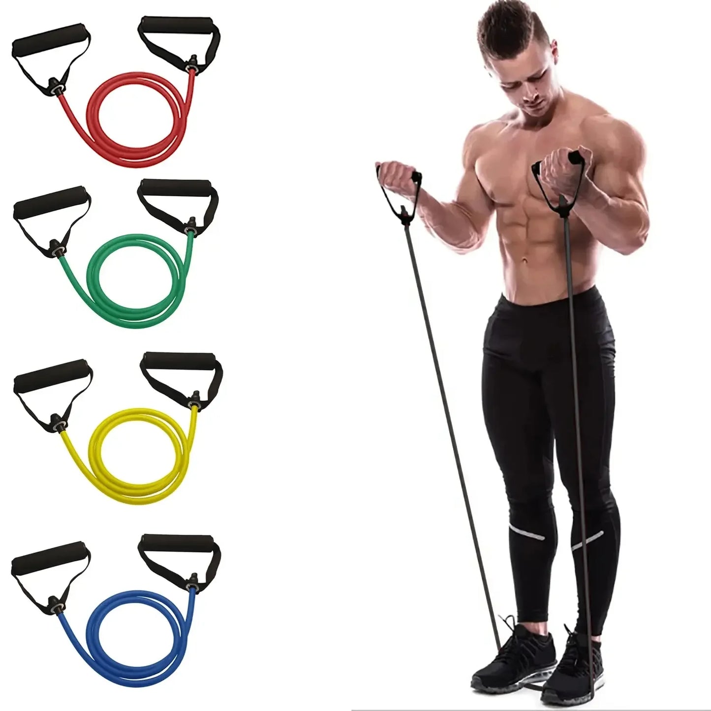 Resistance Bands With Handles For Home Gym Strength Training