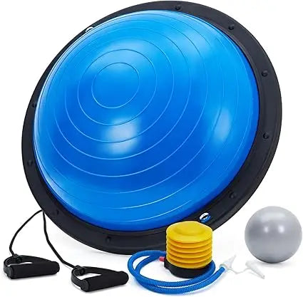 Half Exercise Ball Balance Trainer With Bands And Pump Yoga