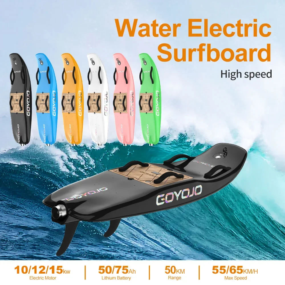 Carbon Fiber Electric Surfboard Jetboard 15KW Seaside Speed 65KMH