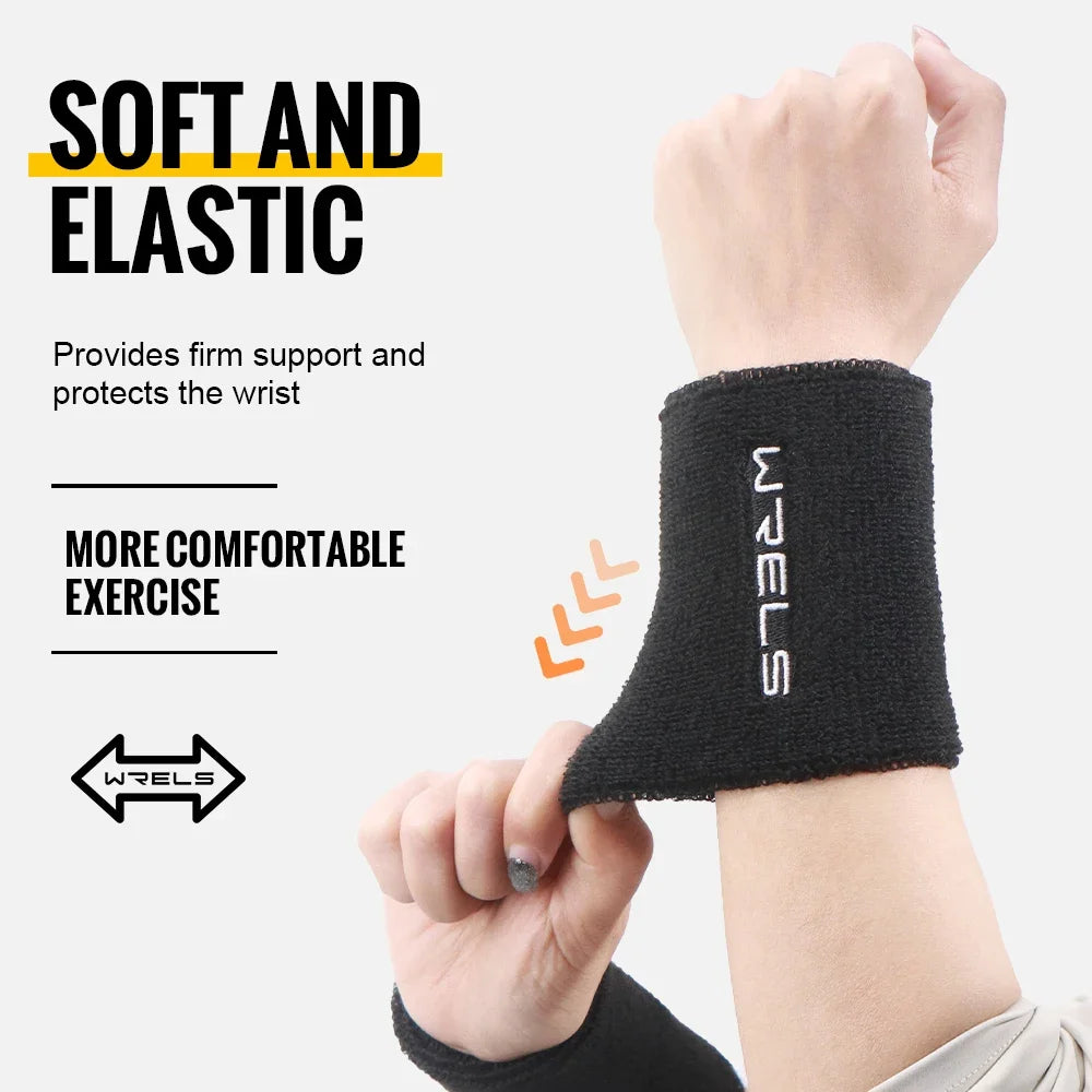 WRELS Wristbands Terry Cloth Moisture Wicking Sport Sweatbands