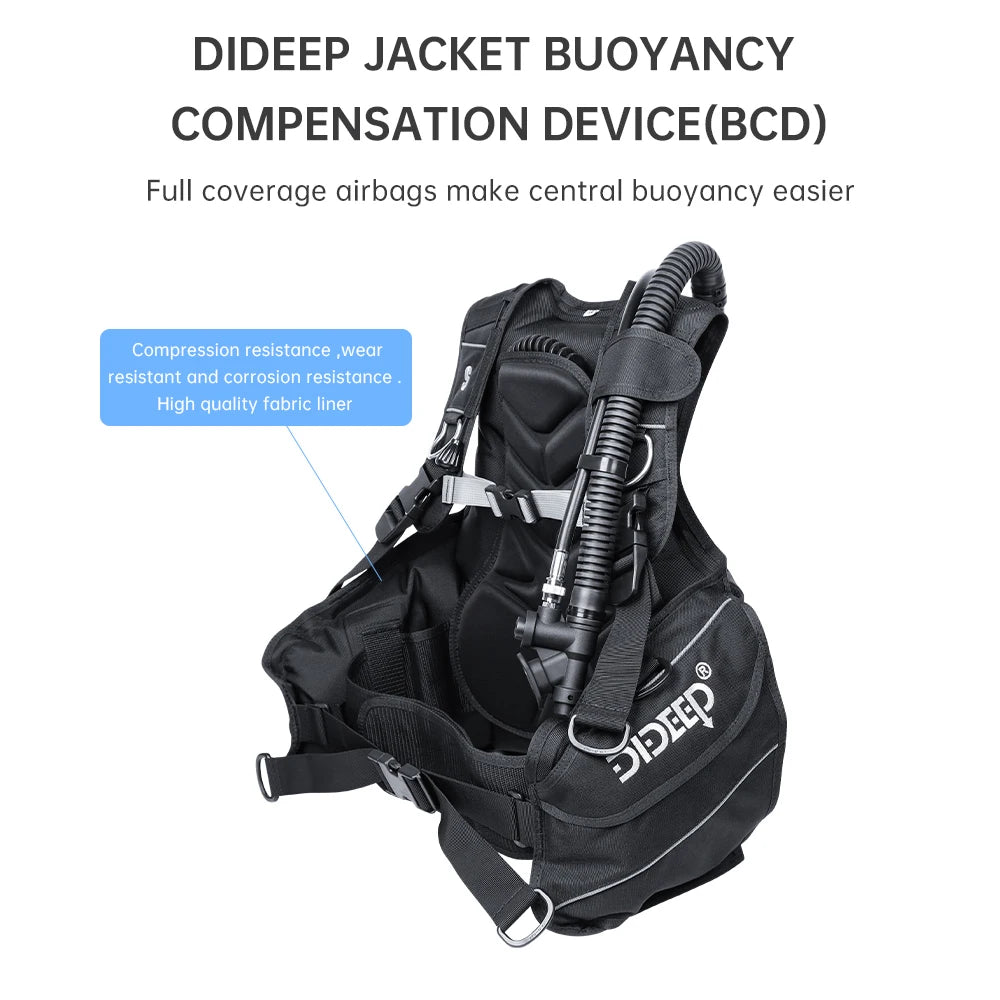 Dideep Jacket Type Scuba Diving BCD High Strength Nylon