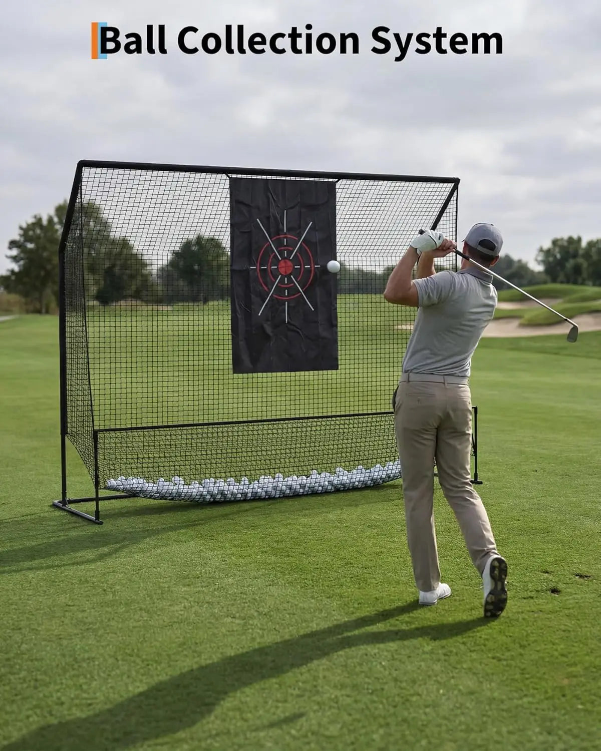 HiMISS 10x7.5Ft Golf Practice Net Indoor Outdoor Swing Chipping Trainer