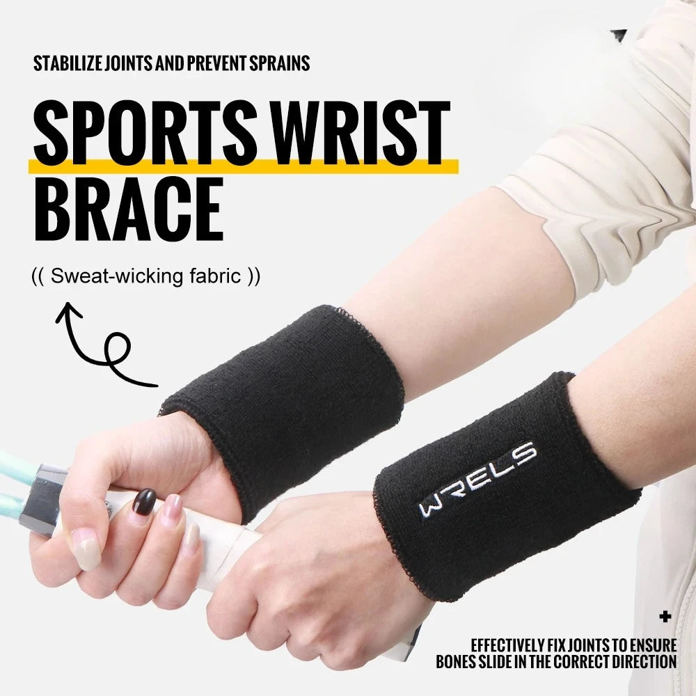 WRELS Wristbands Terry Cloth Moisture Wicking Sport Sweatbands