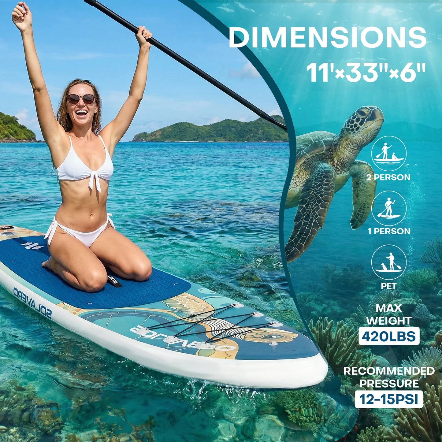 Inflatable Stand Up Paddle Board With Premium Accessories