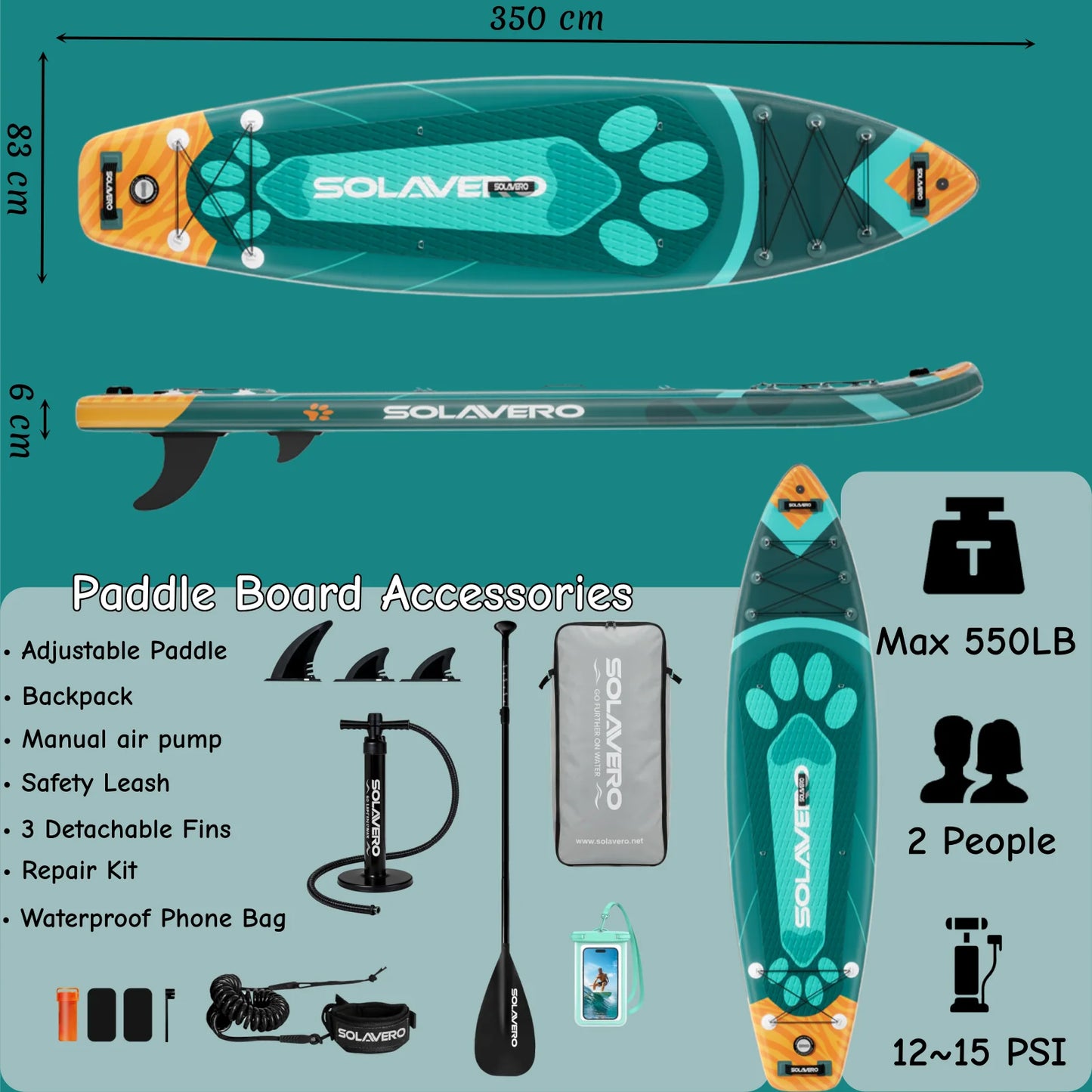 Inflatable Stand Up Paddle Board With Premium Accessories